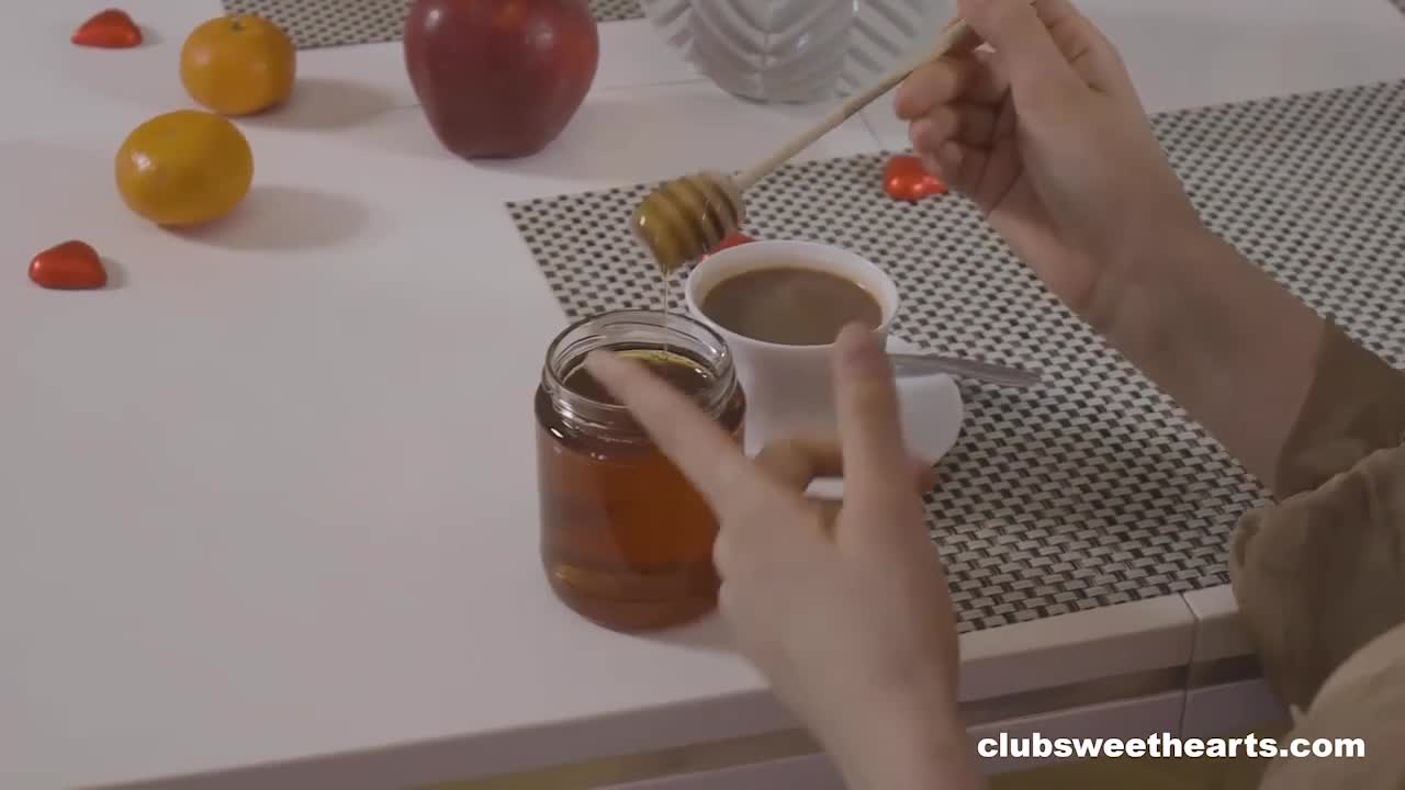Mileva is shoving a toy in her accurate pussy covered in sweets
