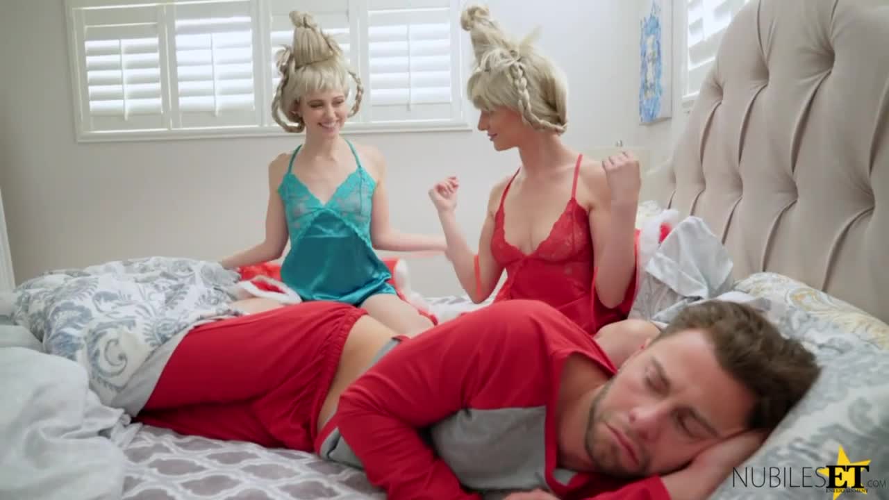 Astonishing models Chloe Cherry and Lacy Lennon both love his big dick